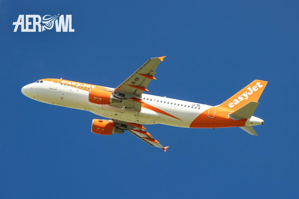 A often in Berlin seen guest, the EasyJet Airbus A-319, lift off at the BER airport Berlin Brandenburg, Germany in 2023.