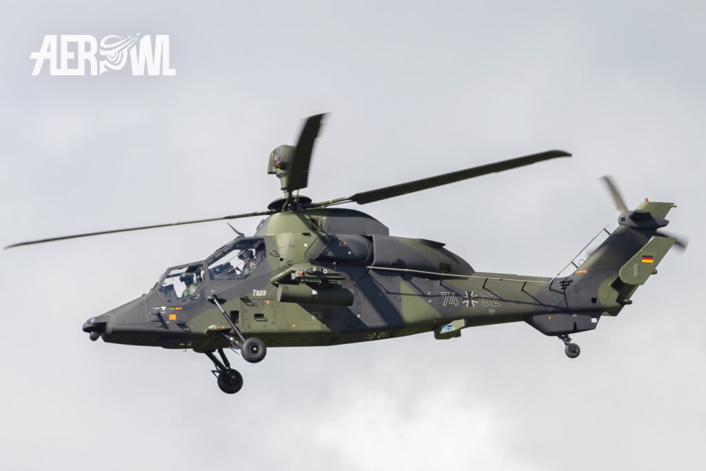 A German Eurocopter Tiger (EC665) of the Bundeswehr during it´s air display at the AirPower2024 in Zeltweg, Austria.