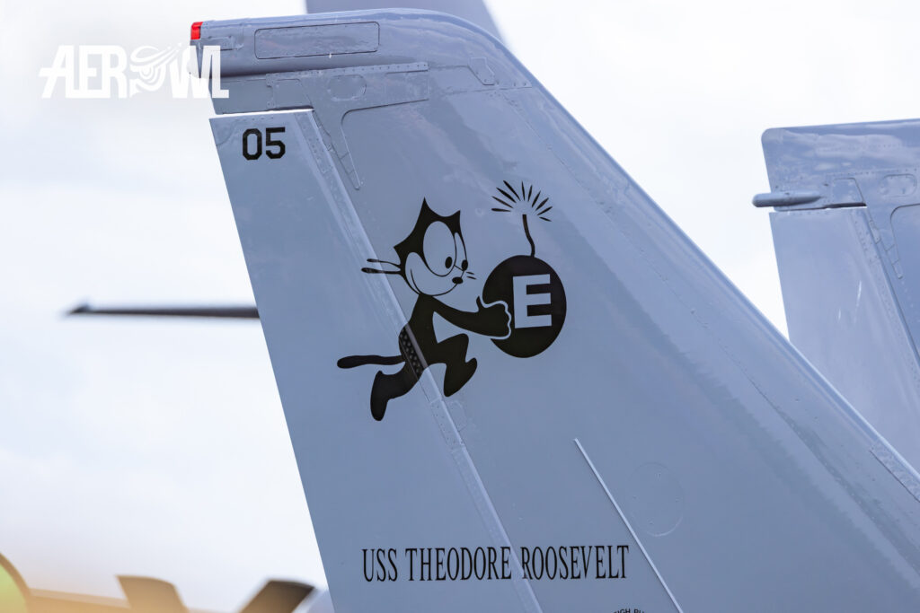 A Grumman F-14D Tomcat of the VF-31, callsign "Felix" static display at the Sun´n Fun 2025 in Lakeland, Florida.