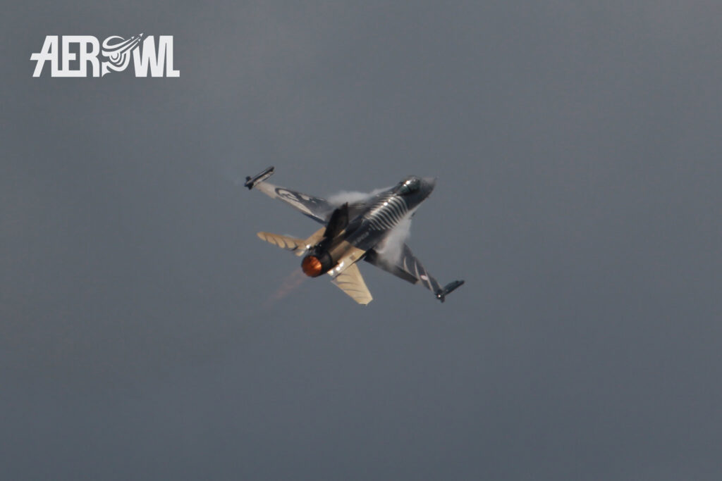 SoloTürk - F-16C Block 40 (Lockheed Martin - F-16C Fighting Falcon) with afterburner during its air display at the ILA 2014 over the BER airport in Berlin/Brandenburg, Germany.