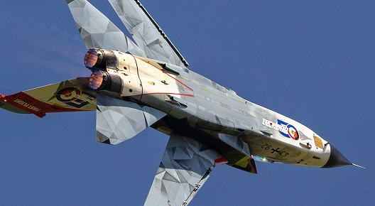 Panavia Tornado PA-200 "50Years Anniversary" version air display of the German Air Force during the ILA 2024 in Berlin, Germany.