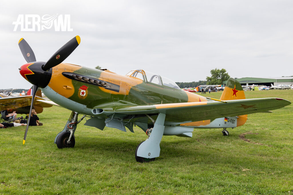 The old russion Yakovlev Yak-9U-M (D-FIST) was another exciting aircraft from the Second World War era on Stearman&Friends2023 at Bienenfarm Airport near Berlin.